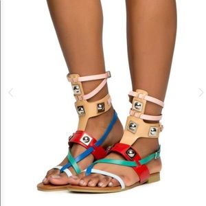 Cape Robbin Emily Multi-Color Gladiator Sandal